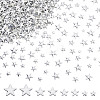 1200Pcs 4 Styles Aluminum Hotfix Iron On Star Studs FIND-NB0006-17P-1