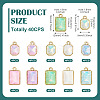 40Pcs 10 Styles Glass Charms GLAA-TA0003-63-4