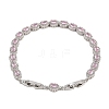 Platinum Tone Brass Micro Pave Cubic Zirconia Tennis Bracelets BJEW-B160-02P-01-5