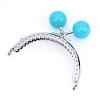 Iron Purse Frame Handle with Solid Color Acrylic Beads FIND-Q038P-D20-1