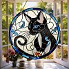 Cat Acrylic Window Hanging Ornaments PW-WG0BCCA-01-2