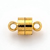 Brass Magnetic Clasps with Loops X-KK-O134-14G-1