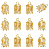12Pcs Brass Connector Rhinestone Settings KK-PH0010-47-1