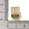 Brass Cubic Zirconia Beads KK-Q818-01L-G-3