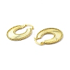 Brass Donut Hoop Earrings for Women EJEW-F296-01G-3