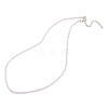 Natural Rose Quartz Beaded Necklaces NJEW-K114-A-A01-1