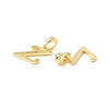 Rack Plating Eco-Friendly Brass Letter Pendants KK-K265-02G-Z-2