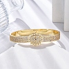 Rack Plating Brass Micro Pave Cubic Zirconia Hinged Bangles BJEW-H624-06E-G-2