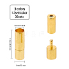 Tube Brass Bayonet Clasps KK-FH0001-71-NF-2