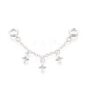 925 Sterling Silver Micro Pave Clear Cubic Zirconia Chain Extenders STER-N016-54S-2