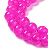 Baking Paint Imitation Jade Glass Round Bead Strands X1-DGLA-Q021-8mm-28-3