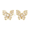 Brass Micro Pave Clear Cubic Zirconia Beads KK-D109-05C-G-1