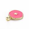 Brass Enamel Pendants KK-Q283-057L-NR-3