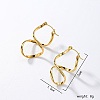 Stainless Steel Twisted Number 8 Shaped Hoop Earrings ZG7415-1-4