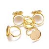 Adjustable Brass Finger Rings Components KK-WH0033-05G-2