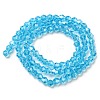 Transparent Electroplate Glass Beads Strands EGLA-A039-T4mm-A19-2