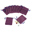 20Pcs Rectangle Polyester Imitation Burlap Packing Pouches Drawstring Bags ABAG-TA0002-02-1