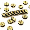 Brass Rhinestone Spacer Beads RSB030NF-04G-1