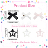 30Pcs 3 Colors Star Iron Enamel Snap Hair Clips OHAR-SP0001-03-2