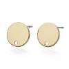 Smooth Surface Iron Stud Earring Findings IFIN-N005-16-1
