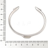 Non-Tarnish 304 Stainless Steel Open Cuff Bangles for Women BJEW-U001-03P-4