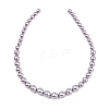 Electroplated Shell Pearl Graduated Beads Strands BSHE-C011-04-03-5