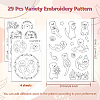 4 Sheets 11.6x8.2 Inch Stick and Stitch Embroidery Patterns DIY-WH0455-200-2