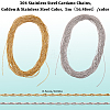 10M 2 Colors 304 Stainless Steel Boston Link Chains CHS-SC0001-05-2