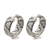 Rack Plating Brass Micro Pave Cubic Zirconia Hoop Earrings EJEW-H016-23P-1