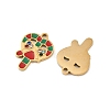 Christmas 304 Stainless Steel Enamel Pendants SA-CBA85C0-02C-G-2