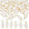 30Pcs Natural Cultured Freshwater Pearl Connector Charms PALLOY-ME00009-1