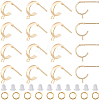 CREATCABIN 18Pcs Brass Round Stud Earrings Findings DIY-CN0002-91-1