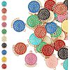 HOBBIESAY 36pcs 9 colors Alloy Enamel Chandelier Components Links ENAM-HY0001-03-1