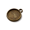 Tibetan Style Pendant Cabochon Settings X-TIBE-A23176-AB-FF-3