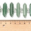 Natural Green Aventurine Double Terminated Point Beads Strands G-H069-B14-01-5