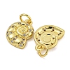 Rack Plating Brass Micro Pave Cubic Zirconia Pendants KK-I718-27G-01-2