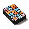 Inspirational Letters Silicone Beads SIL-S006-10D-2