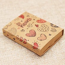 Kraft Paper Boxes and Earring Jewelry Display Cards CON-L015-B10