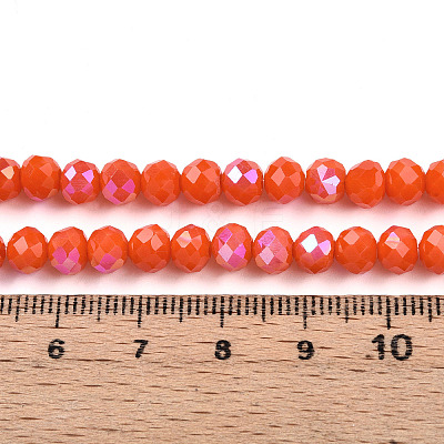 Electroplate Opaque Solid Color Glass Beads Strands LS-EGLA-A044-P6mm-L03-1-1