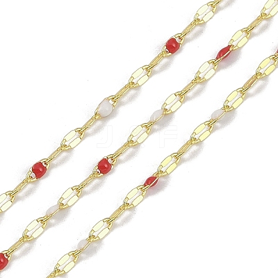 Rack Plating Brass Dapped Chains AJEW-Q153-03G-10-1