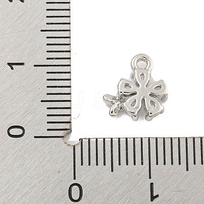 Brass Micro Pave Clear Cubic Zirconia Pendants LS-KK-U015-10P-1