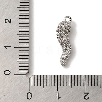 Rack Plating Brass Micro Pave Cubic Zirconia Pendant X-KK-A229-03B-P-1