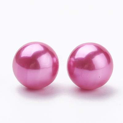 Eco-Friendly Plastic Imitation Pearl Beads MACR-S277-8mm-C06-1