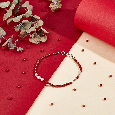 2 Strads Natural Red Jasper Round Beads Strands G-OC0005-70-1