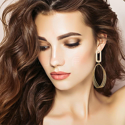 16Pcs Brass Rectangle Stud Earring Findings KK-BC0008-51-1