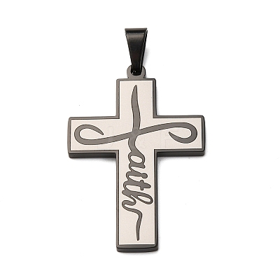 304 Stainless Steel Pendants STAS-P421-16B-1