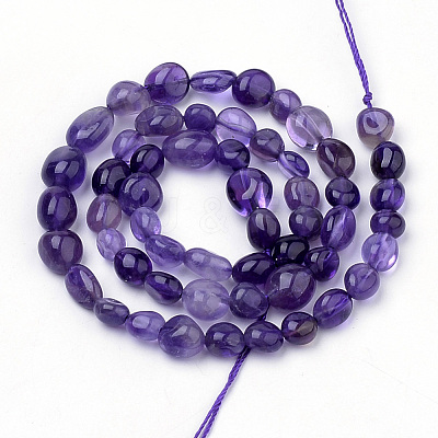 Natural Amethyst Beads Strands X-G-Q952-02-6x8-1