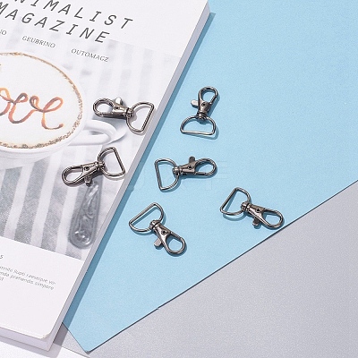 Zinc Alloy Swivel Lobster Claw Clasps PALLOY-YW0001-02B-1