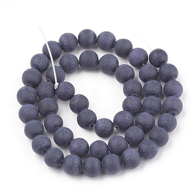 Synthetic Blue Goldstone Beads Strands G-T106-009A-1
