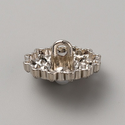 Zinc Alloy Rhinestone Shank Buttons FIND-WH0420-21A-P-1